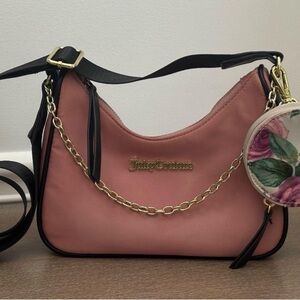 Juicy Couture Pink Shoulder Bag with Gold Chain Detail